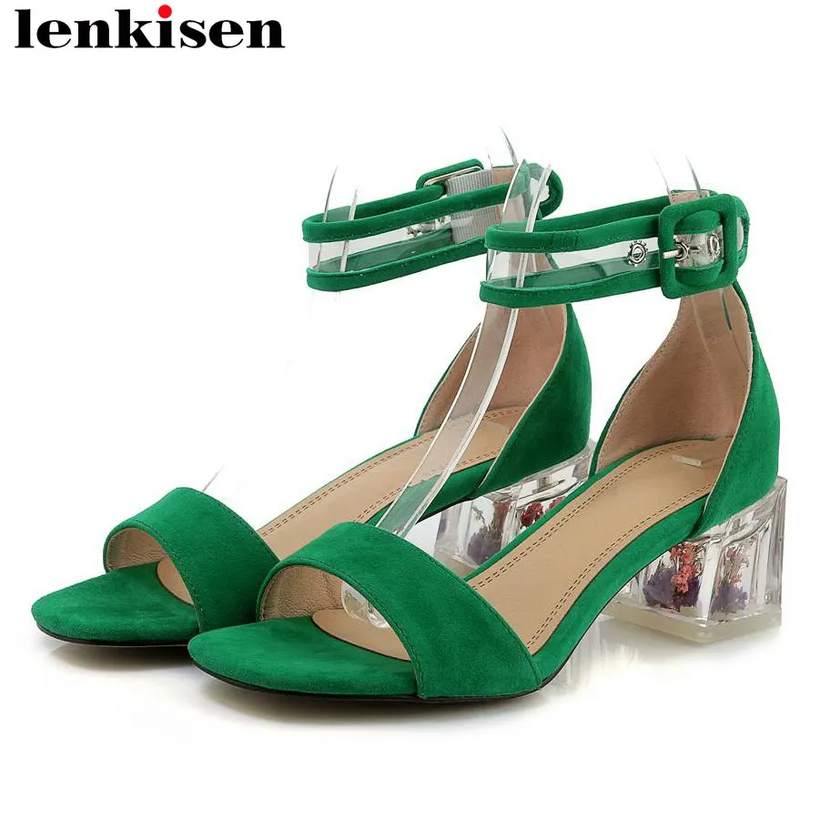 Lenkisen new kid suede chunky heels jelly shoes peep square toe buckle strap summer hollow sandals sexy girls wedding shoes L27
Lenkisen new kid suede chunky heels jelly shoes peep square toe buckle strap summer hollow sandals sexy girls wedding shoes L27
