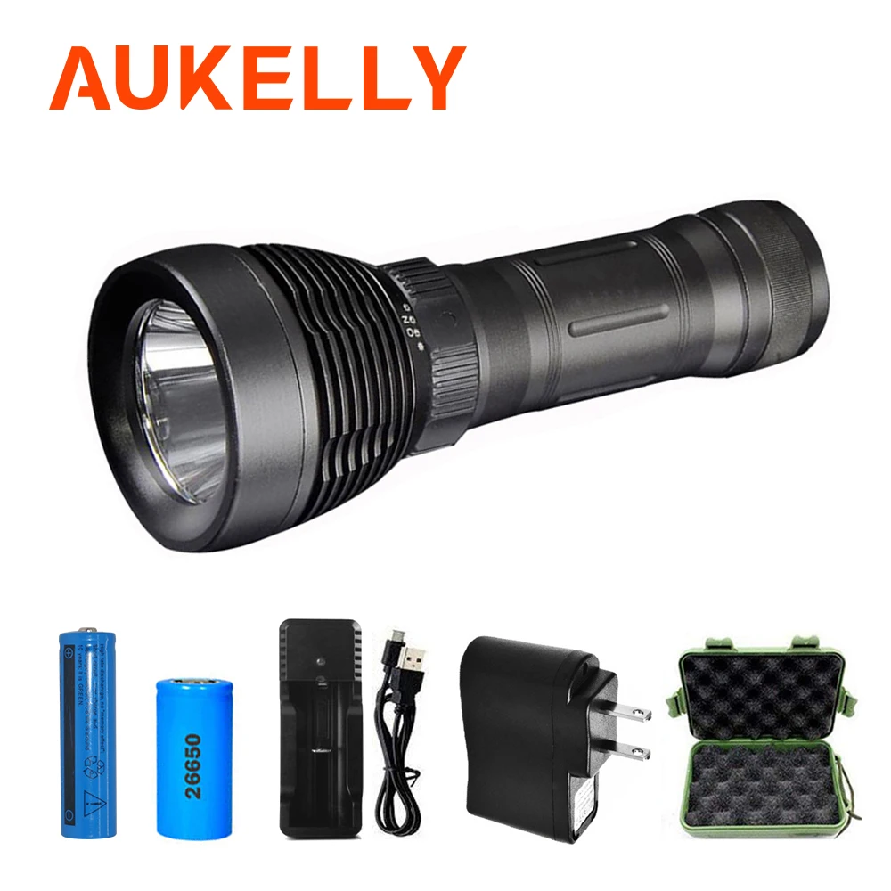 Aukelly LED Diving Flashlight XM-L T6 Underwater IPx8 Waterproof Linternas 6000LM scuba Diver Tactical Torch light lanterna Swim
Aukelly LED Diving Flashlight XM-L T6 Underwater IPx8 Waterproof Linternas 6000LM scuba Diver Tactical Torch light lanterna Swim