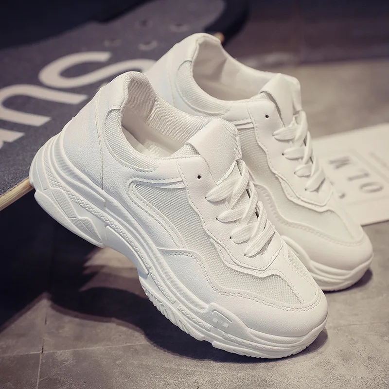 Sneakers Women 2019 Breathable Mesh PU Casual Shoes Woman Fashion Classic White Sneaker Lace Up Women Shoes Vulcanize Platform
Sneakers Women 2019 Breathable Mesh PU Casual Shoes Woman Fashion Classic White Sneaker Lace Up Women Shoes Vulcanize Platform
