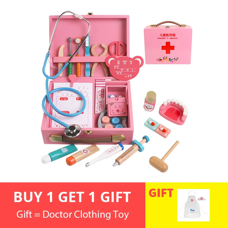 34Pcs Children Pretend Play Toys Wooden Role-play Doctor Medicine Cabinet for Boys Girls Playing Birthday Gift Set 2019
34Pcs Children Pretend Play Toys Wooden Role-play Doctor Medicine Cabinet for Boys Girls Playing Birthday Gift Set 2019
