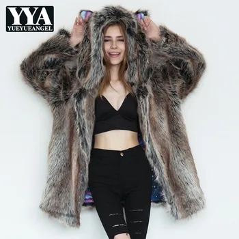 Designer Leopard Faux Fur Overcoat Women Fashion Warm Long Sleeve Gradual Color Long Coat Hooded With Animal Ears Outwear Women
Designer Leopard Faux Fur Overcoat Women Fashion Warm Long Sleeve Gradual Color Long Coat Hooded With Animal Ears Outwear Women