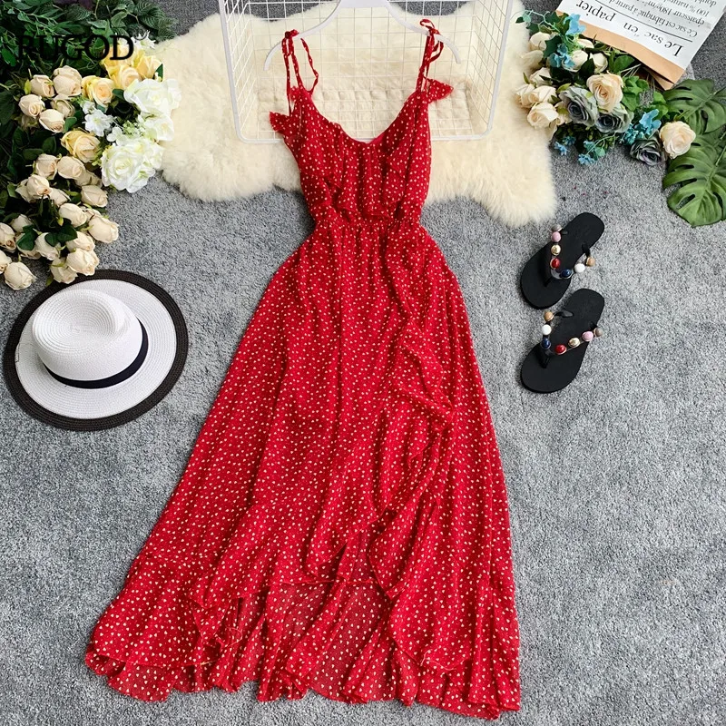 RUGOD 2019 New Polka Dot Chiffon Dress Women Elegant V Neck High Elastic Big Hem Split Midi dress Casual Summer Boho Dress
RUGOD 2019 New Polka Dot Chiffon Dress Women Elegant V Neck High Elastic Big Hem Split Midi dress Casual Summer Boho Dress