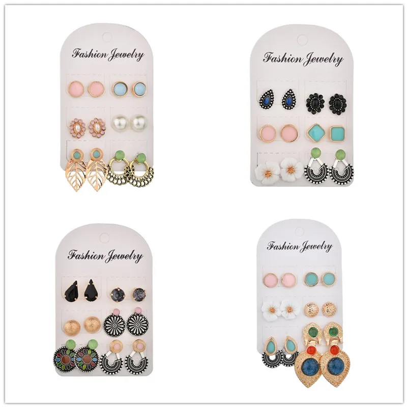 Terreau Kathy Vintage Drop Earrings Set Mixed for Women Bohemian Gold Color Leaf Flower Stone Statement Hang Brincos Jewelry
Terreau Kathy Vintage Drop Earrings Set Mixed for Women Bohemian Gold Color Leaf Flower Stone Statement Hang Brincos Jewelry