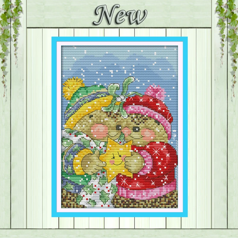 Happy little bears snow winter decor painting counted print on canvas DMC Cross Stitch kits 11CT 14CT needlework Sets embroidery
Happy little bears snow winter decor painting counted print on canvas DMC Cross Stitch kits 11CT 14CT needlework Sets embroidery