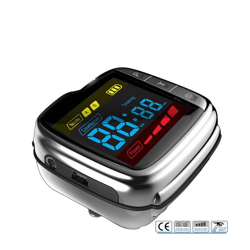 High blood pressure soft laser therapy device lllt laser wrist watch type factory offer.No side effects
High blood pressure soft laser therapy device lllt laser wrist watch type factory offer.No side effects