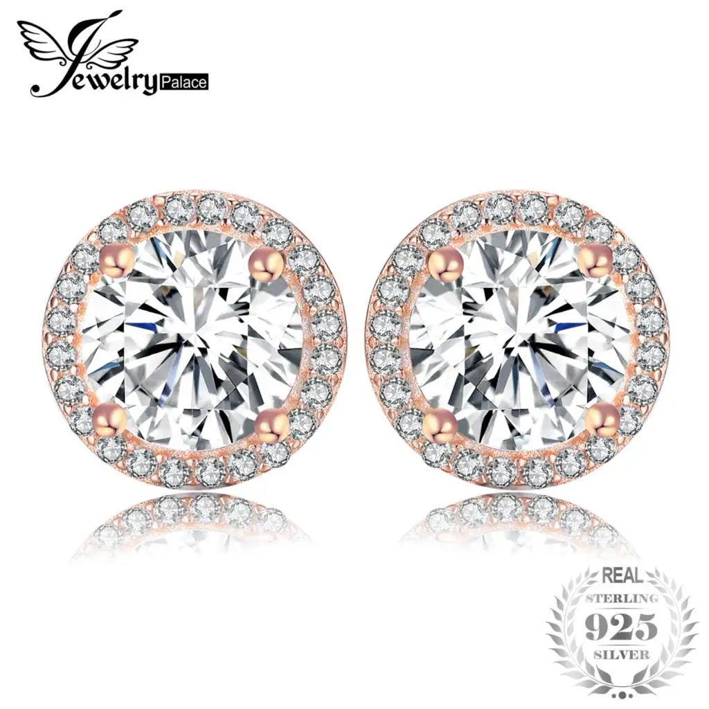 JewelryPalace CZ Stud Earrings Rose Gold 925 Sterling Silver Earrings For Women Girls Korean Earrings Fashion Jewelry 2020
JewelryPalace CZ Stud Earrings Rose Gold 925 Sterling Silver Earrings For Women Girls Korean Earrings Fashion Jewelry 2020