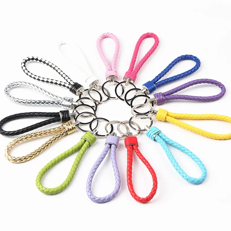 14pcs/lot Fashion Handmade PU Leather Rope Woven Keychain Metal key rings Key Chains Men or Women Key Holder Key
14pcs/lot Fashion Handmade PU Leather Rope Woven Keychain Metal key rings Key Chains Men or Women Key Holder Key