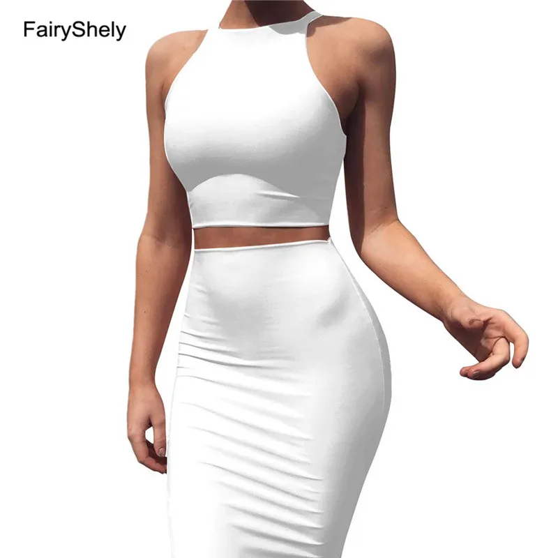 2019 White Sleeveless 2 Piece Set Women Sexy Two Piece Set Summer Crop Top And Skirt Set Matching Sets Woman Two Pieces Outfits
2019 White Sleeveless 2 Piece Set Women Sexy Two Piece Set Summer Crop Top And Skirt Set Matching Sets Woman Two Pieces Outfits
