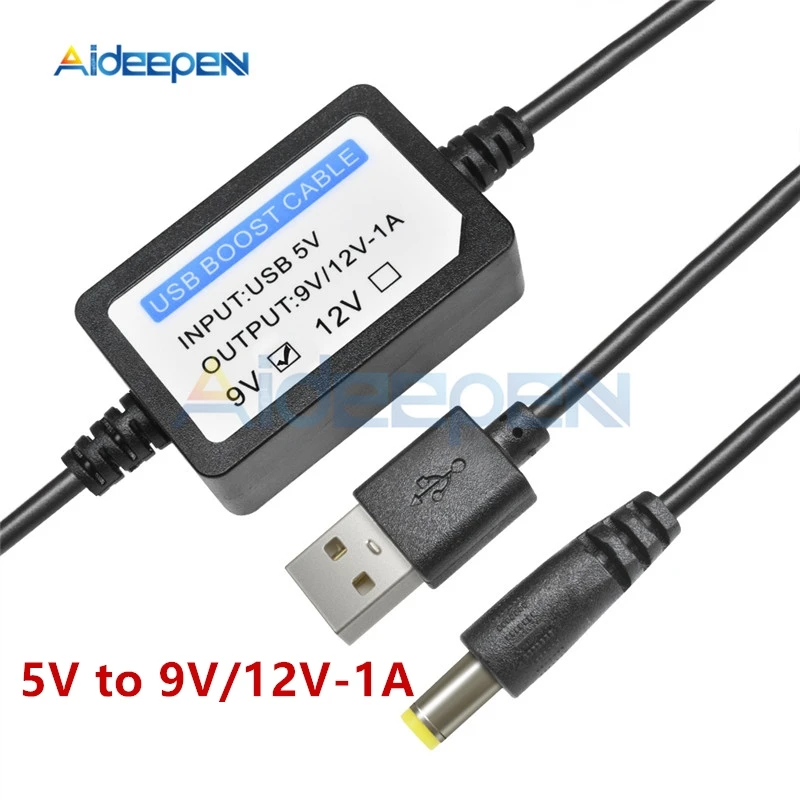 USB Power Boost Line DC 5V to DC 9V / 12V 1A Step UP Module USB Converter Adapter Cable 2.1x5.5mm Plug Wire Length 1.3M
USB Power Boost Line DC 5V to DC 9V / 12V 1A Step UP Module USB Converter Adapter Cable 2.1x5.5mm Plug Wire Length 1.3M