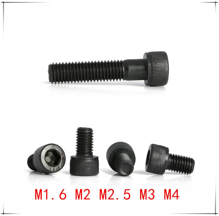 DIN912 Hex Socket Head Cap Screw M1.6/M2/M3/M4*2/3/4/5/6/8/10/12/16/20/30/40/50mm black finish bolt alloy steel screw Grade12.9
DIN912 Hex Socket Head Cap Screw M1.6/M2/M3/M4*2/3/4/5/6/8/10/12/16/20/30/40/50mm black finish bolt alloy steel screw Grade12.9
