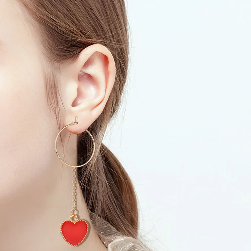 Simple fashion gold color plated red enamel heart shape geometric earrings for women fashion big hollow drop earrings jewelry
Simple fashion gold color plated red enamel heart shape geometric earrings for women fashion big hollow drop earrings jewelry