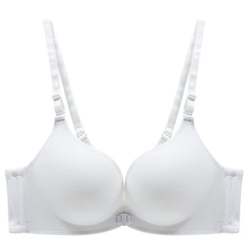 PAERLAN Small Busts White Bra Wire Free Delicate Underwear Seamless Front Closure Gathered Adjusted-Straps Bra
PAERLAN Small Busts White Bra Wire Free Delicate Underwear Seamless Front Closure Gathered Adjusted-Straps Bra