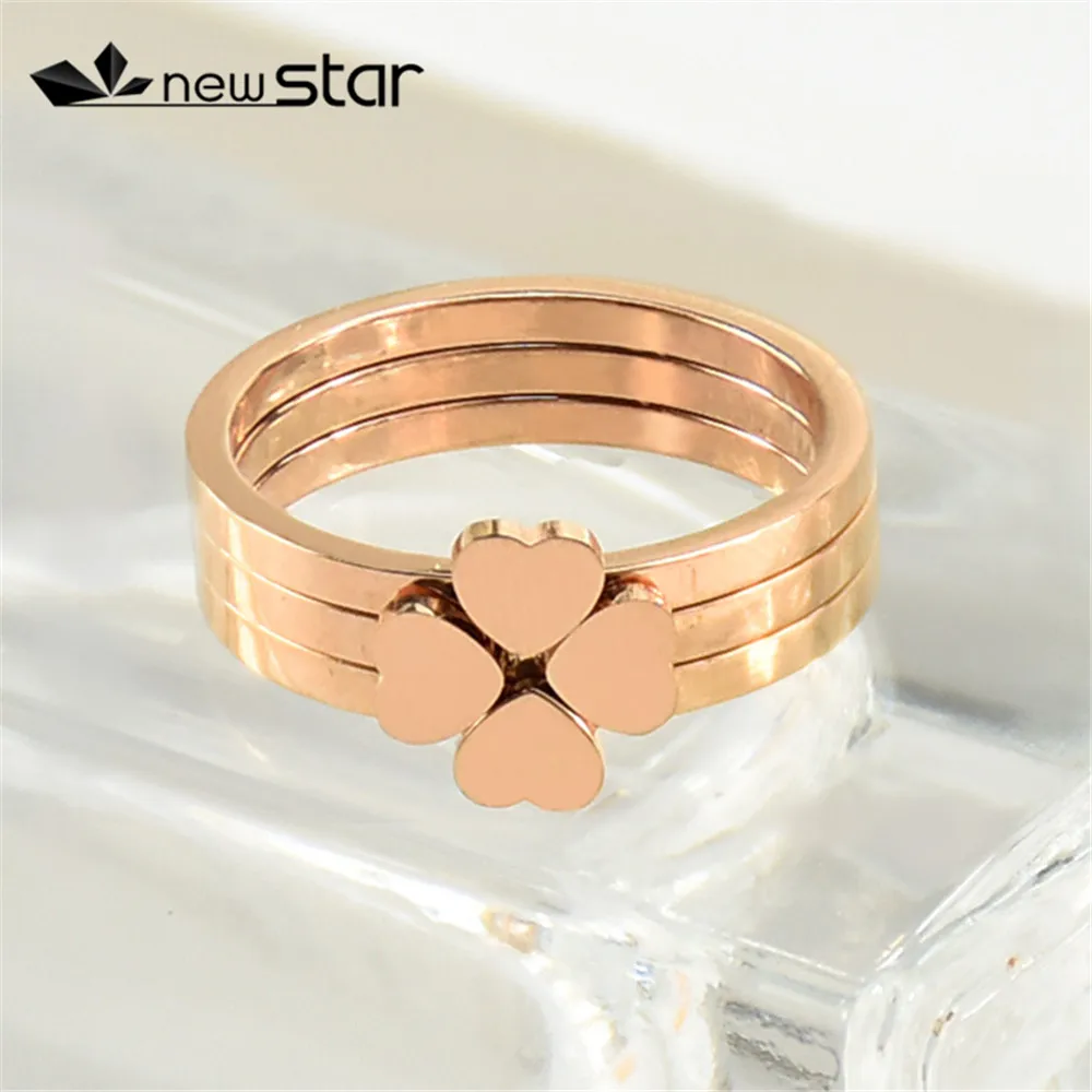 Four-leaf clover rose gold ring ornaments stainless steel lady's heart titanium steel ring for women jewelry couple Love Life
Four-leaf clover rose gold ring ornaments stainless steel lady's heart titanium steel ring for women jewelry couple Love Life