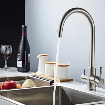 304 Stainless Steel Kitchen sink Faucet mixer Seven Letter Design 360 Degree Rotation Water Purification tap Dual Handle XML-123
304 Stainless Steel Kitchen sink Faucet mixer Seven Letter Design 360 Degree Rotation Water Purification tap Dual Handle XML-123