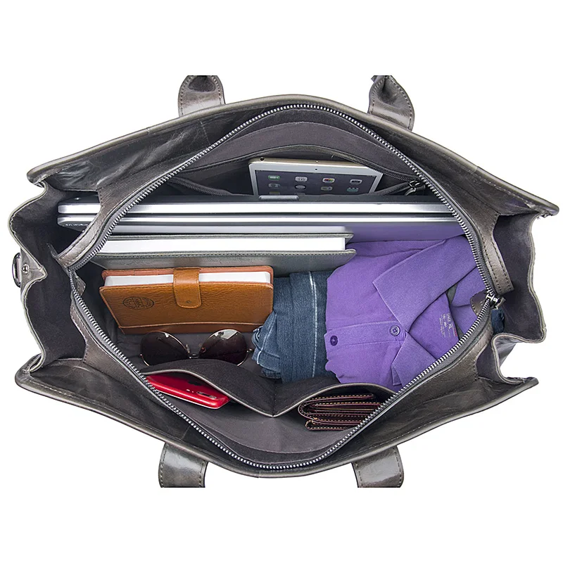 J.M.D Crazy Horse Leather Indifferent Handbags Vintage Large Capacity Luggage Bag Practical Bussiness Duffel Totes Grey 7324J
J.M.D Crazy Horse Leather Indifferent Handbags Vintage Large Capacity Luggage Bag Practical Bussiness Duffel Totes Grey 7324J