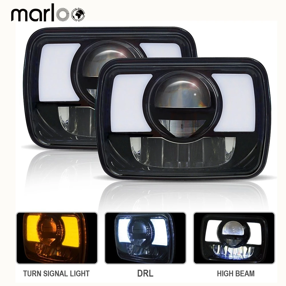 Marloo 5X7 7X6 Led Hi/Lo Sealed Beam Headlamp with DRL Amber Turn Signal Replace Hid Xenon Halogen Headlights For Ford Jeep Car
Marloo 5X7 7X6 Led Hi/Lo Sealed Beam Headlamp with DRL Amber Turn Signal Replace Hid Xenon Halogen Headlights For Ford Jeep Car
