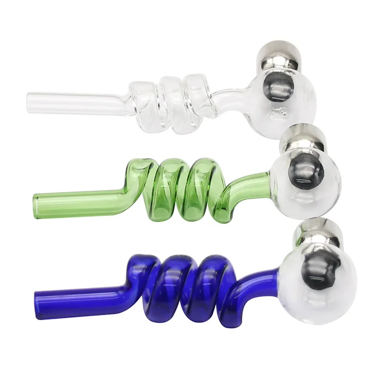 EKJ YD299 Mini Small Spiral Glass Pipe with Metal Bowl Creative Multi-color Pipe Accessories Dropshipping Tobacco Smoking Pipe
EKJ YD299 Mini Small Spiral Glass Pipe with Metal Bowl Creative Multi-color Pipe Accessories Dropshipping Tobacco Smoking Pipe