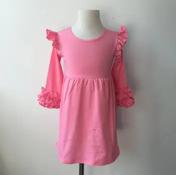 Wholesale Solid colors Cotton Knit Icing Dress Long Flutter Sleeve Frocks Kids Clothes Toddler Baby Girls Flutter dresses
Wholesale Solid colors Cotton Knit Icing Dress Long Flutter Sleeve Frocks Kids Clothes Toddler Baby Girls Flutter dresses