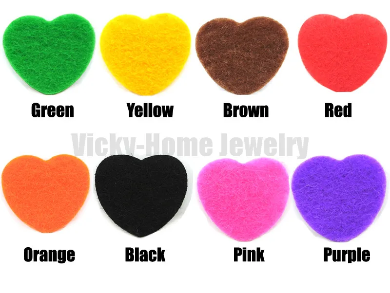 

Peach Heart Shape 8 Colors Essential Oils Aromatherapy Locket Pads Perfume Aroma Locket Replacement Pads - Round