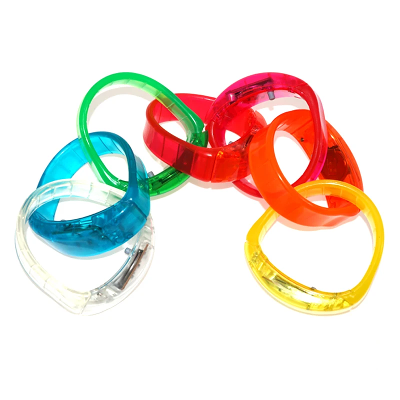GlowLed Toys Voice Sound Control Led Flashing Bracelet control Bangle Christmas New Year wedding Decoration Glow In The Dark (1)