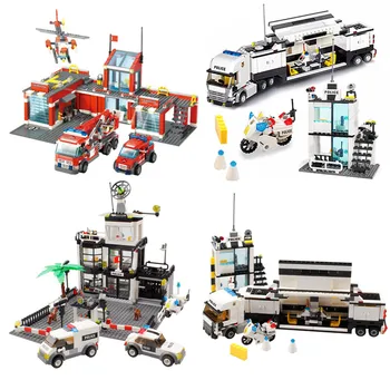 Toys Police Station Playmobil Modle Building Blocks DIY Bricks Set Educational Toys For Children Compatible City 
Toys Police Station Playmobil Modle Building Blocks DIY Bricks Set Educational Toys For Children Compatible City