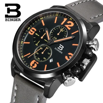 BINGER Watch Men Switzerland Luxury Brand Men Watches Chronograph Wristwatches Male Quartz Luminous Hands Sport clock B8227
BINGER Watch Men Switzerland Luxury Brand Men Watches Chronograph Wristwatches Male Quartz Luminous Hands Sport clock B8227