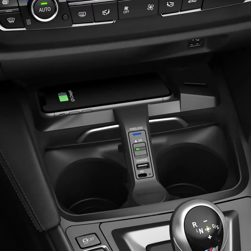 car interior accessories suitable for BMW 3 Series F30 F31 2013-2018 central armrest storage box mobile phone wireless fast charger QI certified armrest box wireless charging box