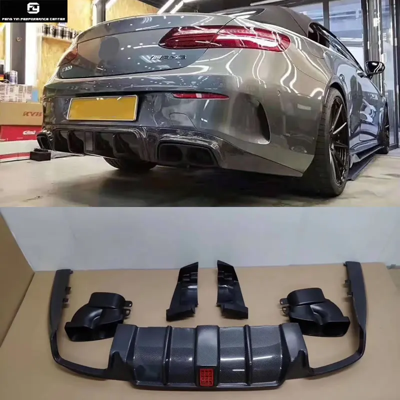 W238 E coupe Carbon Fiber rear bumper diffuser lip exhaust pipes with LED lights for Mercedes Benz W238 E300 2018
W238 E coupe Carbon Fiber rear bumper diffuser lip exhaust pipes with LED lights for Mercedes Benz W238 E300 2018