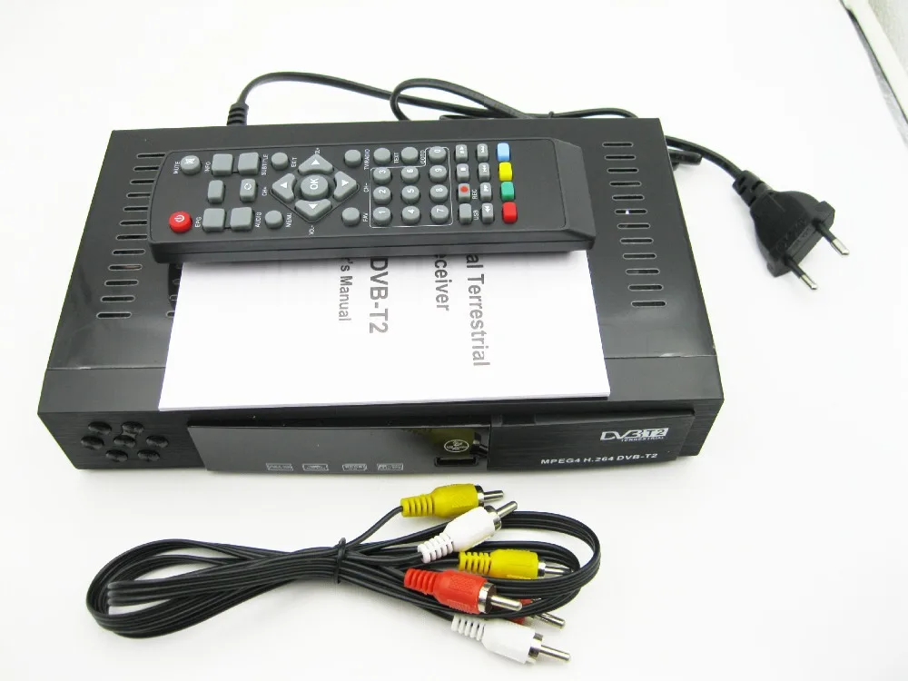Высокое качество HD DVB-T2 + S2 черный ТВ-приставка спутниковый ТВ приемник 1080P видео