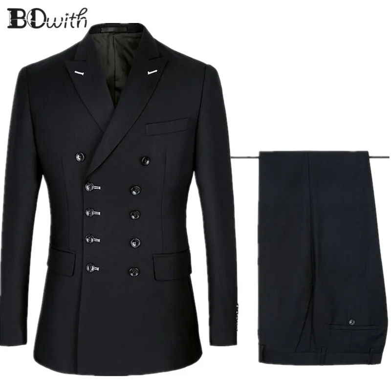 2019 Newest Men Suit Black Peaked Collar Double Breasted Slim Fit 2 Pieces Jacket+Pants For Wedding Groom Tuxedos Formal Suits
2019 Newest Men Suit Black Peaked Collar Double Breasted Slim Fit 2 Pieces Jacket+Pants For Wedding Groom Tuxedos Formal Suits