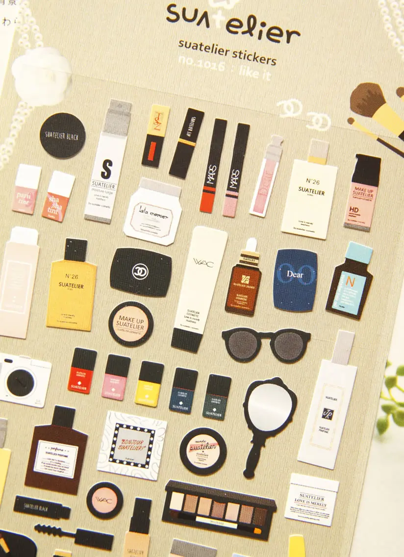 Creative Cosmetics Stickers Diary Sticker Scrapbook Decoration PVC Stationery Stickers
Creative Cosmetics Stickers Diary Sticker Scrapbook Decoration PVC Stationery Stickers
