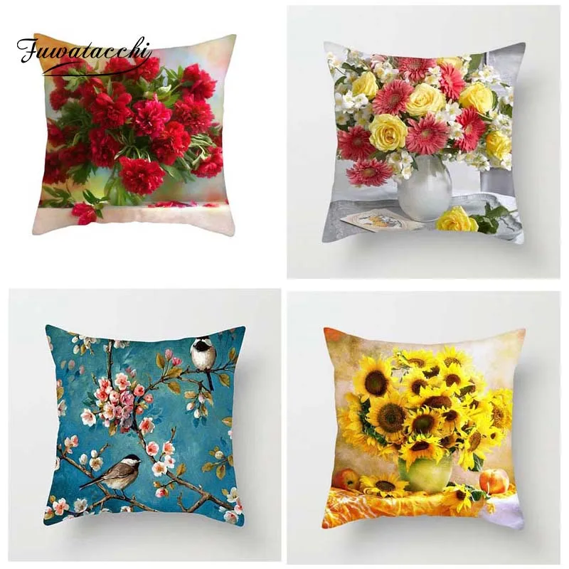 Fuwatacchi Floral Series Cushion Cover Rose Sunflower Peach Blossom Pillow Covers for Sofa Car Bedroom Decor Birds Pillowcases
Fuwatacchi Floral Series Cushion Cover Rose Sunflower Peach Blossom Pillow Covers for Sofa Car Bedroom Decor Birds Pillowcases