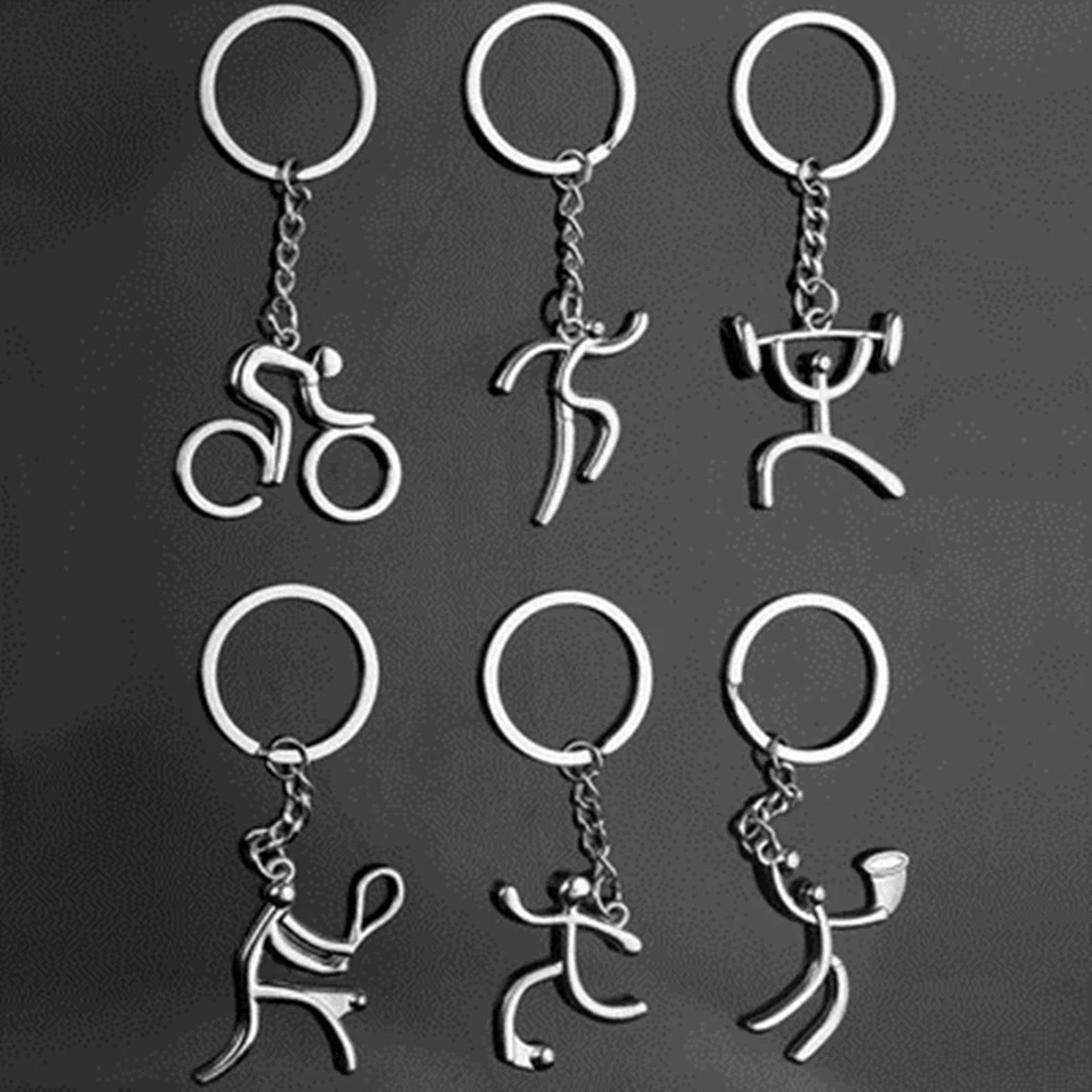 Silver Metal Bicycle Bike Play football Tennis Weightlifting sports Keychain Keyring Keyfob Key Chain Ring
Silver Metal Bicycle Bike Play football Tennis Weightlifting sports Keychain Keyring Keyfob Key Chain Ring