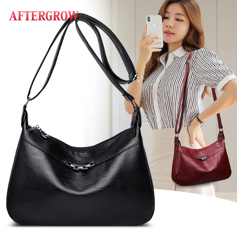 Chain Women Messenger Bag Female Summer Washed Leather Luxury Handbag Designer Vintage Middle-aged Lady Shoulder Bags sac femme
Chain Women Messenger Bag Female Summer Washed Leather Luxury Handbag Designer Vintage Middle-aged Lady Shoulder Bags sac femme