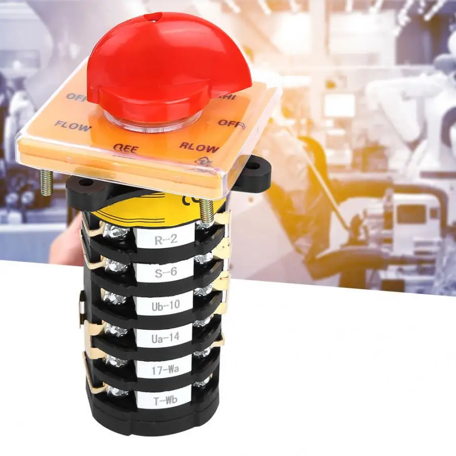 3 Position Rotary Cam Switch T-16EXF64D-6 8-Position Rotary Cam Universal Changeover Switch Selector for Milling Machine
3 Position Rotary Cam Switch T-16EXF64D-6 8-Position Rotary Cam Universal Changeover Switch Selector for Milling Machine