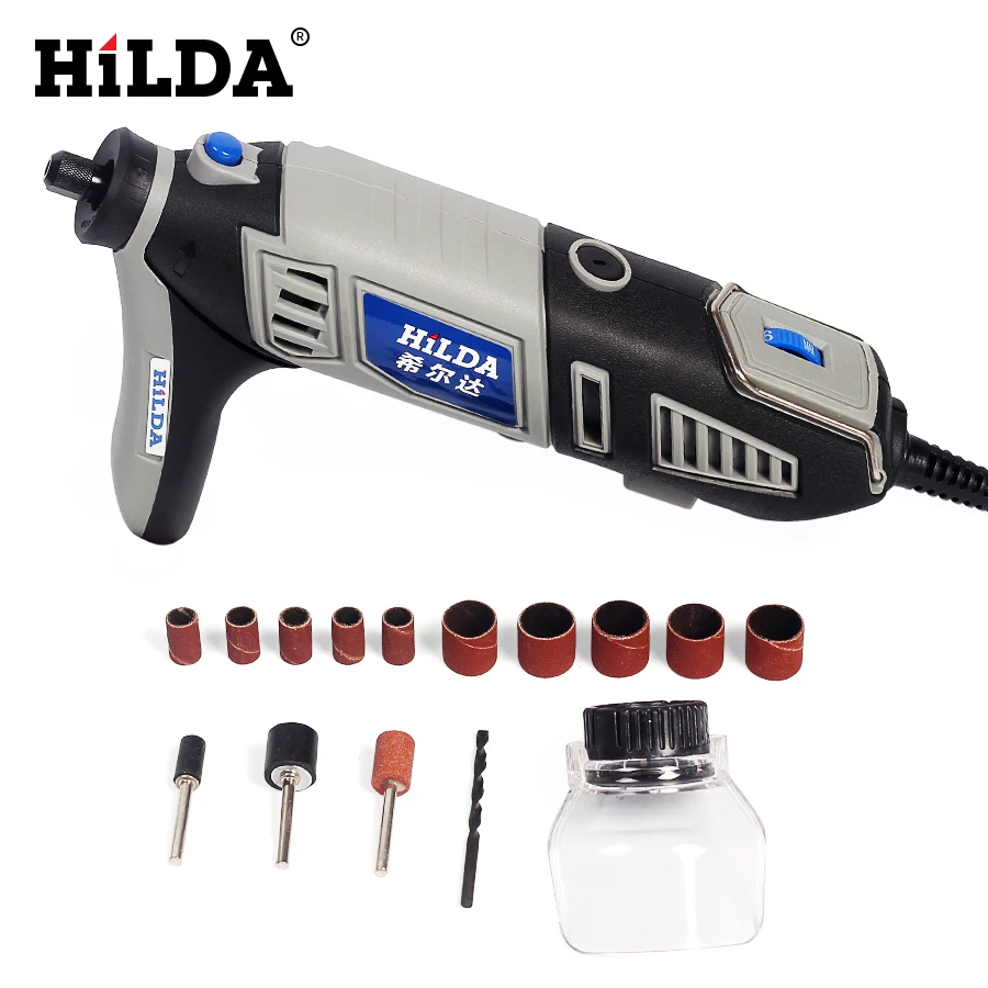 HILDA 220V 180W Variable Speed Dremel Style Electric Rotary Power Tool Mini Grinder with 14pcs Accessories Set Woodworking Tools
HILDA 220V 180W Variable Speed Dremel Style Electric Rotary Power Tool Mini Grinder with 14pcs Accessories Set Woodworking Tools