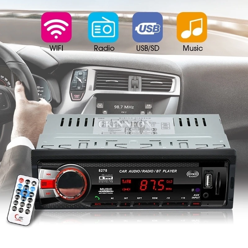 DHL 50 PCS Bluetooth Car In-Dash FM Stereo Audio Input Receiver SD USB MP3 Radio 8278 (Color: Black)
DHL 50 PCS Bluetooth Car In-Dash FM Stereo Audio Input Receiver SD USB MP3 Radio 8278 (Color: Black)