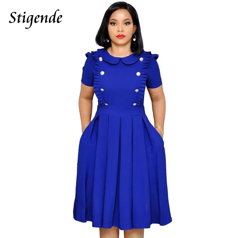 Stigende Womens Casual Bodycon A-line Midi Dress Short Sleeve Button Ruched Dress Turn-down Collar Elegant Office Work Dresses
Stigende Womens Casual Bodycon A-line Midi Dress Short Sleeve Button Ruched Dress Turn-down Collar Elegant Office Work Dresses
