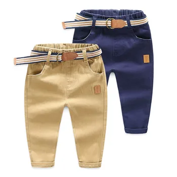2018 Spring Autumn Casual 2-8 9 10 Years Children Gift Trousers Solid Color Cotton Child Baby Handsome Kids Boys Pants With Belt
2018 Spring Autumn Casual 2-8 9 10 Years Children Gift Trousers Solid Color Cotton Child Baby Handsome Kids Boys Pants With Belt