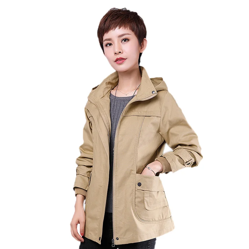 Spring Autumn Women Jacket New Large Size M-6XL Casual Hooded Short Outerwear Pure color Long-Sleeved Cotton Female Coats NO045
Spring Autumn Women Jacket New Large Size M-6XL Casual Hooded Short Outerwear Pure color Long-Sleeved Cotton Female Coats NO045