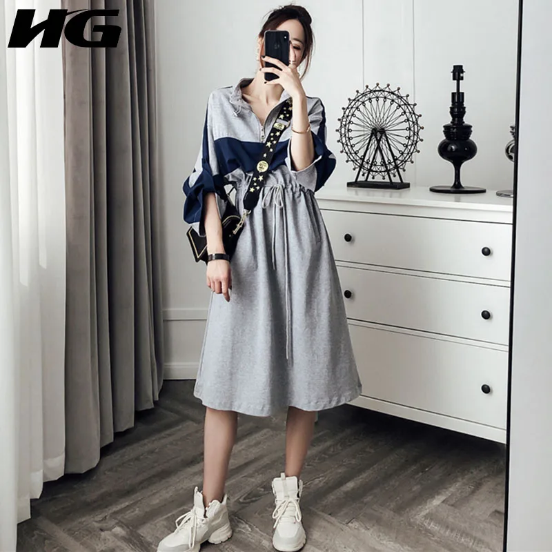 HG Autumn Loose Belt Knee Length Casual Dress Women Waist Fashion Plus Size Dress 2019 New Big Size College Style Dress ZYQ1133
HG Autumn Loose Belt Knee Length Casual Dress Women Waist Fashion Plus Size Dress 2019 New Big Size College Style Dress ZYQ1133