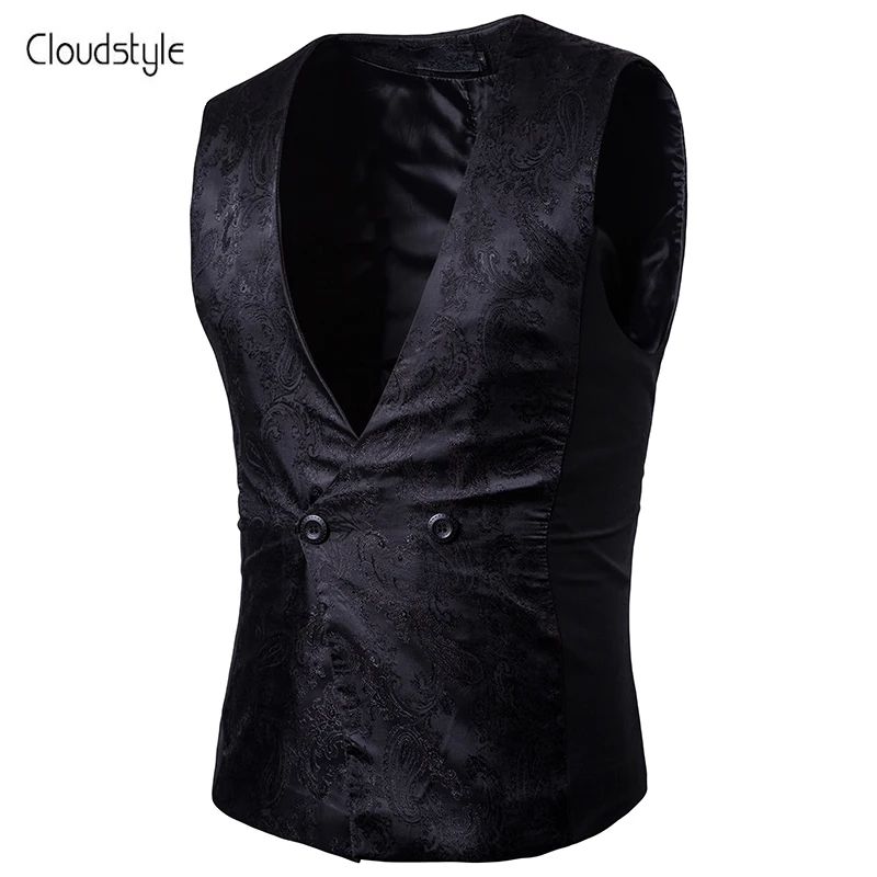 Cloudstyle Male Suit Vest Floral Print Front Pure Color Back Patchworked V-neck Vest Single Button Sleeveless Formal Business
Cloudstyle Male Suit Vest Floral Print Front Pure Color Back Patchworked V-neck Vest Single Button Sleeveless Formal Business