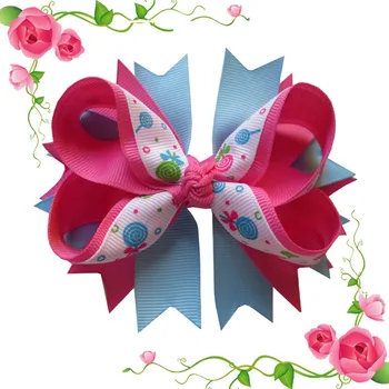 

Free shipping 20pcs BLESSING Happy Girl Boutique Hair Accessories 4.5" Gorgeous Bow Clip CS-A