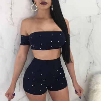 Fashion Black 2 Two Pieces Women Playsuit 2018 Summer Strapless Short Top And Pants Sexy Bodycon Evening Party Jumpsuit Clubwear
Fashion Black 2 Two Pieces Women Playsuit 2018 Summer Strapless Short Top And Pants Sexy Bodycon Evening Party Jumpsuit Clubwear