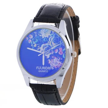 

2020 Top Fashion Hot Style Blue Glass Classic Wrist Watch Men High-grade Belt Bracelet Fulaida Flower Dial