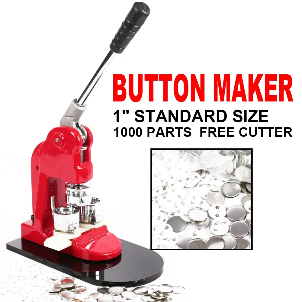 1" 25MM BADGE BUTTON MAKER PRESS + 1000 PARTS Badge Making Kit Button Maker Machine
1" 25MM BADGE BUTTON MAKER PRESS + 1000 PARTS Badge Making Kit Button Maker Machine