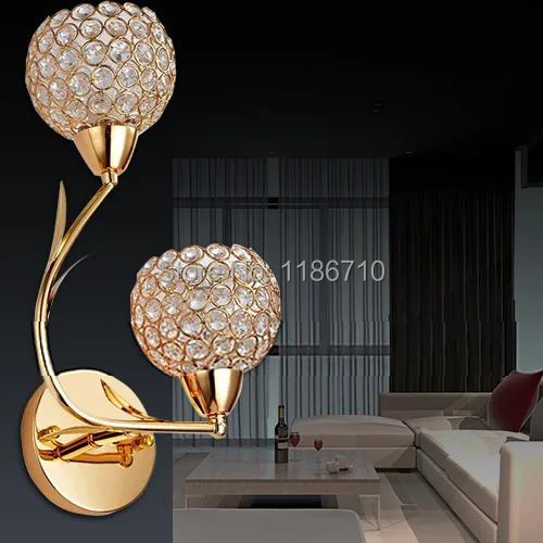 Golden Crystal Wall Light In 2 Light Artistic Stainless Steel Plating modern wall light Contains the LED bulbs free shipping
Golden Crystal Wall Light In 2 Light Artistic Stainless Steel Plating modern wall light Contains the LED bulbs free shipping