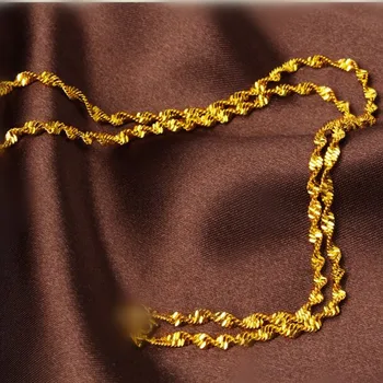 Fashion Jewelry 16"-30" Gold Filled Double Water Wave Necklace Chain Women's Necklace Lobster Clasp Wedding Party Gift
Fashion Jewelry 16"-30" Gold Filled Double Water Wave Necklace Chain Women's Necklace Lobster Clasp Wedding Party Gift