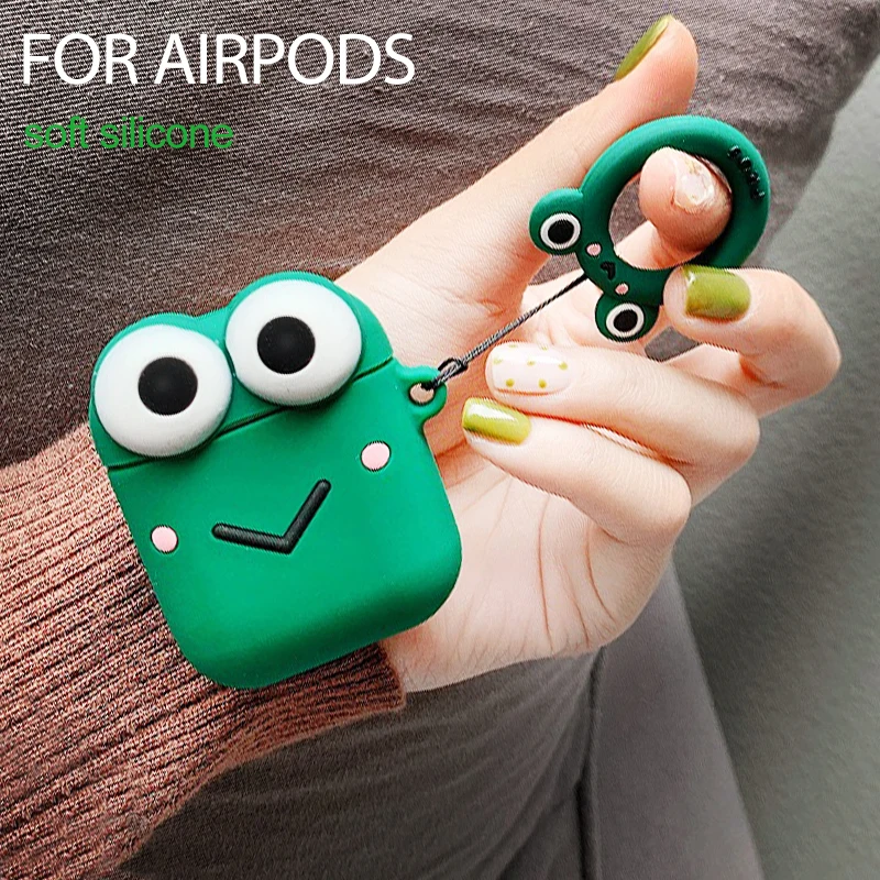 cartoon Silicone Case For Apple Airpods 2 Cover Cases Cute frog Protective delicate soft for Airpods with anti-lost lanyard
cartoon Silicone Case For Apple Airpods 2 Cover Cases Cute frog Protective delicate soft for Airpods with anti-lost lanyard