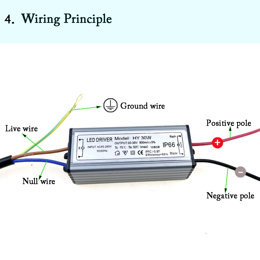 Dc20 40v Led Driver Power Supply Transformer Adapter Waterproof 10w 20w 30w 50w Ac85 265v Input For Flood Light No Flicker Ur